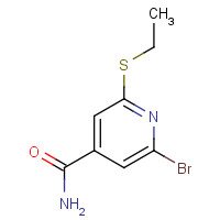 313269-87-3 2-Bromo-6-(ethylthio)-4-pyridinecarboxamide chemical structure