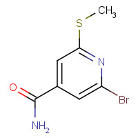 313269-86-2 2-Bromo-6-(methylthio)-4-pyridinecarboxamide chemical structure