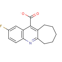 1555-11-9 2-FLUORO-7,8,9,10-TETRAHYDRO-6H-CYCLOHEPTA[B]QUINOLINE-11-CARBOXYLIC ACID chemical structure