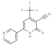 308088-11-1 2-OXO-6-PYRIDIN-3-YL-4-(TRIFLUOROMETHYL)-1,2-DIHYDROPYRIDINE-3-CARBONITRILE chemical structure