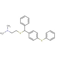 102559-50-2 N,N-Dimethyl-2-((alpha-phenyl-p-(phenylthio)benzyl)thio)ethylamine chemical structure