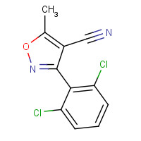 21486-28-2 3-(2,6-DICHLOROPHENYL)-5-METHYL-4-ISOXAZOLECARBONITRILE chemical structure