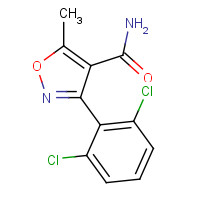 23858-59-5 3-(2,6-DICHLOROPHENYL)-5-METHYLISOXAZOLE-4-CARBOXAMIDE chemical structure