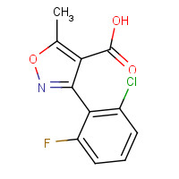 3919-74-2 3-(2-Chloro-6-fluorophenyl)-5-methylisoxazole-4-carboxylic acid chemical structure