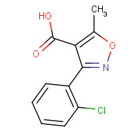 23598-72-3 3-(2-Chlorophenyl)-5-methylisoxazole-4-carboxylic acid chemical structure