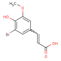 6948-33-0 3-BROMO-4-HYDROXY-5-METHOXYCINNAMIC ACID chemical structure