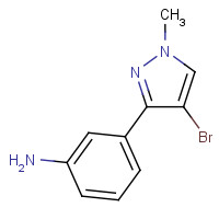 175201-77-1 3-(4-BROMO-1-METHYL-1H-PYRAZOL-3-YL)ANILINE chemical structure
