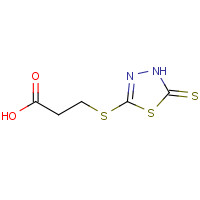 57658-21-6 3-(5-MERCAPTO-1,3,4-THIADIAZOL-2-YLTHIO)PROPIONIC ACID chemical structure