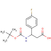 284493-72-7 3-[(TERT-BUTOXYCARBONYL)AMINO]-3-(4-FLUOROPHENYL)PROPANOIC ACID chemical structure