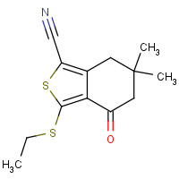 175202-70-7 3-(ETHYLTHIO)-6,6-DIMETHYL-4-OXO-4,5,6,7-TETRAHYDROBENZO[C]THIOPHENE-1-CARBONITRILE chemical structure
