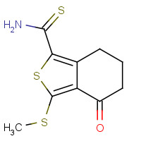 499771-14-1 3-(METHYLTHIO)-4-OXO-4,5,6,7-TETRAHYDRO-2-BENZOTHIOPHENE-1-CARBOTHIOAMIDE chemical structure