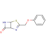 71698-17-4 3-(Phenoxymethyl)-4-thia-2,6-diazabicyclo[3.2.0]hept-2-en-7-one chemical structure