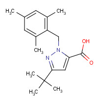 306937-05-3 3-(TERT-BUTYL)-1-(MESITYLMETHYL)-1H-PYRAZOLE-5-CARBOXYLIC ACID chemical structure