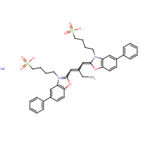 35501-76-9 3,3'-BIS(4-SULFOBUTYL)-5,5'-DIPHENYL-9-ETHYLOXACARBOCYANINE BETAINE SODIUM SALT chemical structure