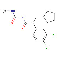 300354-43-2 3,4-Dichloro-alpha-(cyclopentylmethyl)-N-((methylamino)carbonyl)benzeneacetamide chemical structure