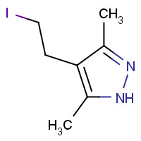 83467-29-2 3,5-DIMETHYL-4-(2-IODOETHYL)-1H-PYRAZOLE chemical structure
