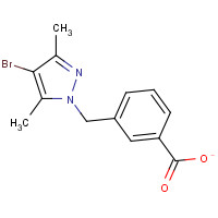 175203-24-4 3-(4-BROMO-3,5-DIMETHYL-PYRAZOL-1-YLMETHYL)-BENZOIC ACID chemical structure