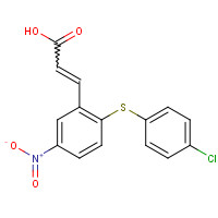 175278-51-0 3-[2-[(4-CHLOROPHENYL)THIO]-5-NITROPHENYL]ACRYLIC ACID chemical structure