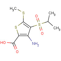 175202-08-1 3-AMINO-4-(ISOPROPYLSULFONYL)-5-(METHYLTHIO)THIOPHENE-2-CARBOXYLIC ACID chemical structure