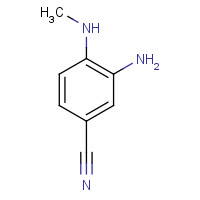 64910-46-9 3-AMINO-4-(METHYLAMINO)BENZONITRILE chemical structure