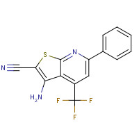 104960-55-6 3-AMINO-6-PHENYL-4-(TRIFLUOROMETHYL)THIENO[2,3-B]PYRIDINE-2-CARBONITRILE chemical structure