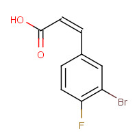 160434-49-1 3-BROMO-4-FLUOROCINNAMIC ACID chemical structure