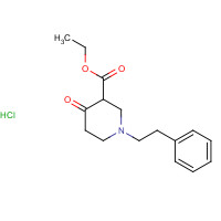 1033-93-8 ethyl 4-oxo-1-phenethylpiperidine-3-carboxylate hydrochloride chemical structure