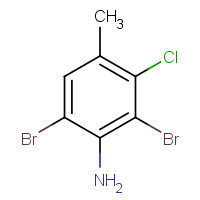 84483-22-7 3-CHLORO-2,6-DIBROMO-4-METHYLANILINE chemical structure