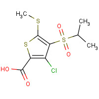 175202-23-0 3-CHLORO-4-(ISOPROPYLSULFONYL)-5-(METHYLTHIO)THIOPHENE-2-CARBOXYLIC ACID chemical structure