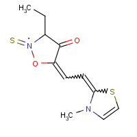 35795-44-9 2-THIOXO-3-ETHYL-4-OXO-5-(2-(N-METHYL-1,3-THIAZOLIN-2-YLIDEN)-ETH-1-YLIDEN)-1,2-OXAZOLIDINE chemical structure