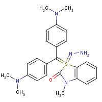 240114-85-6 3-Methyl(bis(4-(dimethylamino)phenyl)methylene)hydrazone-2(3H)-benzothiazolone chemical structure