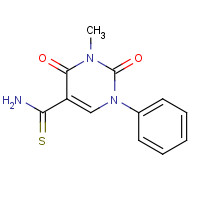 125187-18-0 3-METHYL-2,4-DIOXO-1-PHENYL-1,2,3,4-TETRAHYDROPYRIMIDINE-5-CARBOTHIOAMIDE chemical structure