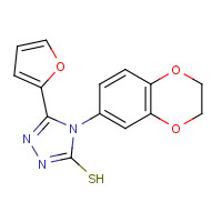306936-86-7 4-(2,3-DIHYDRO-1,4-BENZODIOXIN-6-YL)-5-(2-FURYL)-4H-1,2,4-TRIAZOLE-3-THIOL chemical structure