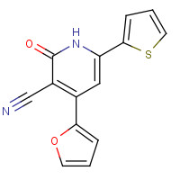 81682-91-9 4-(2-FURYL)-2-OXO-6-(2-THIENYL)-1,2-DIHYDRO-3-PYRIDINECARBONITRILE chemical structure