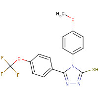 263707-22-8 4-(4-METHOXYPHENYL)-5-[4-(TRIFLUOROMETHOXY)PHENYL]-4H-1,2,4-TRIAZOLE-3-THIOL chemical structure