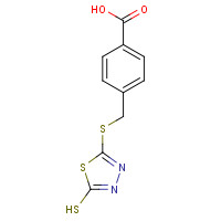 107859-96-1 4-(5-MERCAPTO-1,3,4-THIADIAZOL-2-YLTHIOMETHYL)-BENZOICACID chemical structure