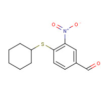 270262-95-8 4-(CYCLOHEXYLTHIO)-3-NITROBENZALDEHYDE chemical structure