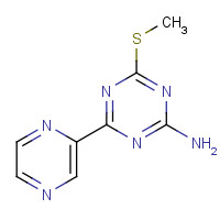 175202-92-3 4-(METHYLTHIO)-6-PYRAZIN-2-YL-1,3,5-TRIAZIN-2-AMINE chemical structure