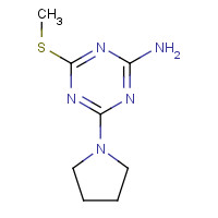 175204-64-5 4-(METHYLTHIO)-6-TETRAHYDRO-1H-PYRROL-1-YL-1,3,5-TRIAZIN-2-AMINE chemical structure