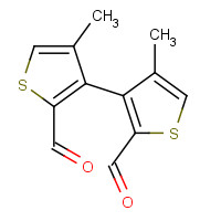 26554-57-4 4,4'-Dimethyl-(3,3'-bithiophene)-2,2'-dicarboxaldehyde chemical structure