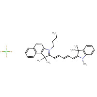 172491-72-4 4,5 BENZO-1-BUTYL-1',3,3,3',3'-PENTA-METHYLINDADICARBOCYANINE TETRAFLUOROBORATE chemical structure