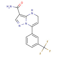 115931-11-8 4,5-DIHYDRO-7-[3-(TRIFLUOROMETHYL)PHENYL]PYRAZOLO[1,5-A]PYRIMIDINE-3-CARBOXAMIDE chemical structure