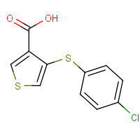 149609-86-9 4-[(4-CHLOROPHENYL)THIO]THIOPHENE-3-CARBOXYLIC ACID chemical structure