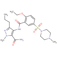 200575-15-1 1H-PYRAZOLE-5-CARBOXAMIDE,4-[[2-ETHOXY-5-[(4-METHYL-1-PIPERAZINYL)SULFONYL]BENZOYL]AMINO]-1-METHYL-3-PROPYL- chemical structure