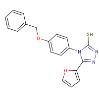 306936-84-5 4-[4-(BENZYLOXY)PHENYL]-5-(2-FURYL)-4H-1,2,4-TRIAZOLE-3-THIOL chemical structure
