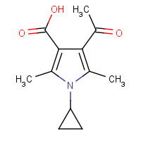 423769-78-2 4-ACETYL-1-CYCLOPROPYL-2,5-DIMETHYL-1H-PYRROLE-3-CARBOXYLIC ACID chemical structure