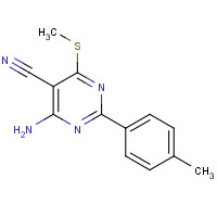287922-40-1 4-AMINO-2-(4-METHYLPHENYL)-6-(METHYLTHIO)PYRIMIDINE-5-CARBONITRILE chemical structure