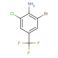 109919-26-8 2-BROMO-6-CHLORO-4-(TRIFLUOROMETHYL)ANILINE chemical structure