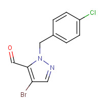 289504-53-6 4-BROMO-1-(4-CHLOROBENZYL)-1H-PYRAZOLE-5-CARBALDEHYDE chemical structure