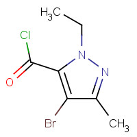 175277-00-6 4-BROMO-1-ETHYL-3-METHYL-1H-PYRAZOLE-5-CARBONYL CHLORIDE chemical structure